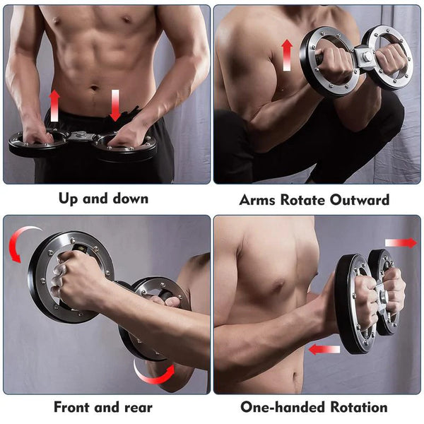 12LB Adjustable Resistance Arm Rotator Trainer, 360° Rotating Grip Forearm Strengthener for Home Workout, Boxing & Arm Exercise