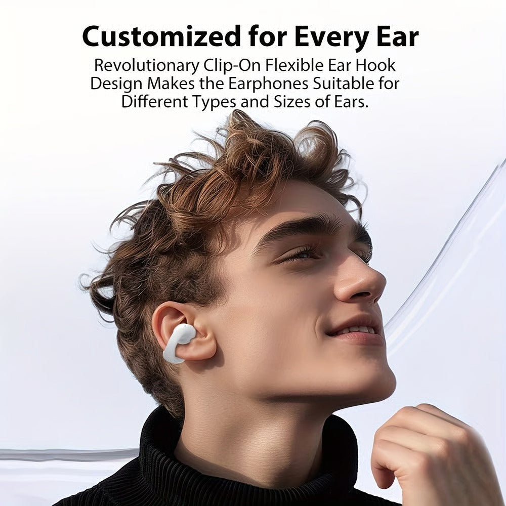 Ear Clip Bluetooth Headphones with Touch Screen