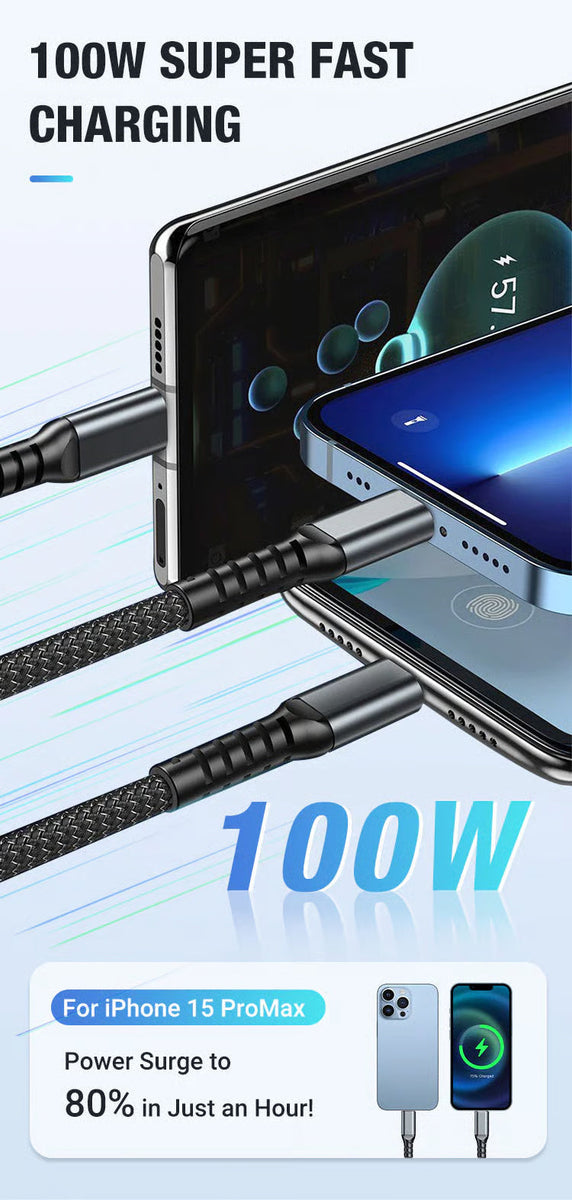 Light-Emitting 3-in-1 Super Fast Charging Cable