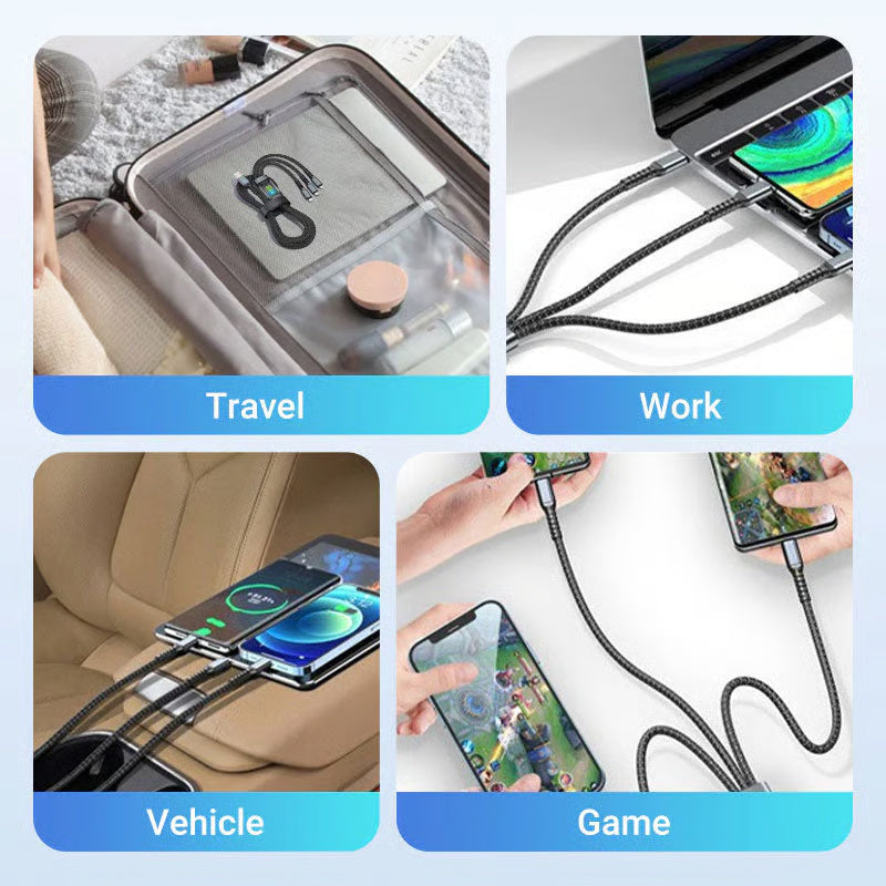Light-Emitting 3-in-1 Super Fast Charging Cable