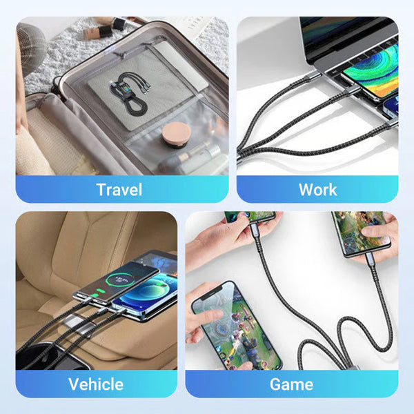 Light-Emitting 3-in-1 Super Fast Charging Cable