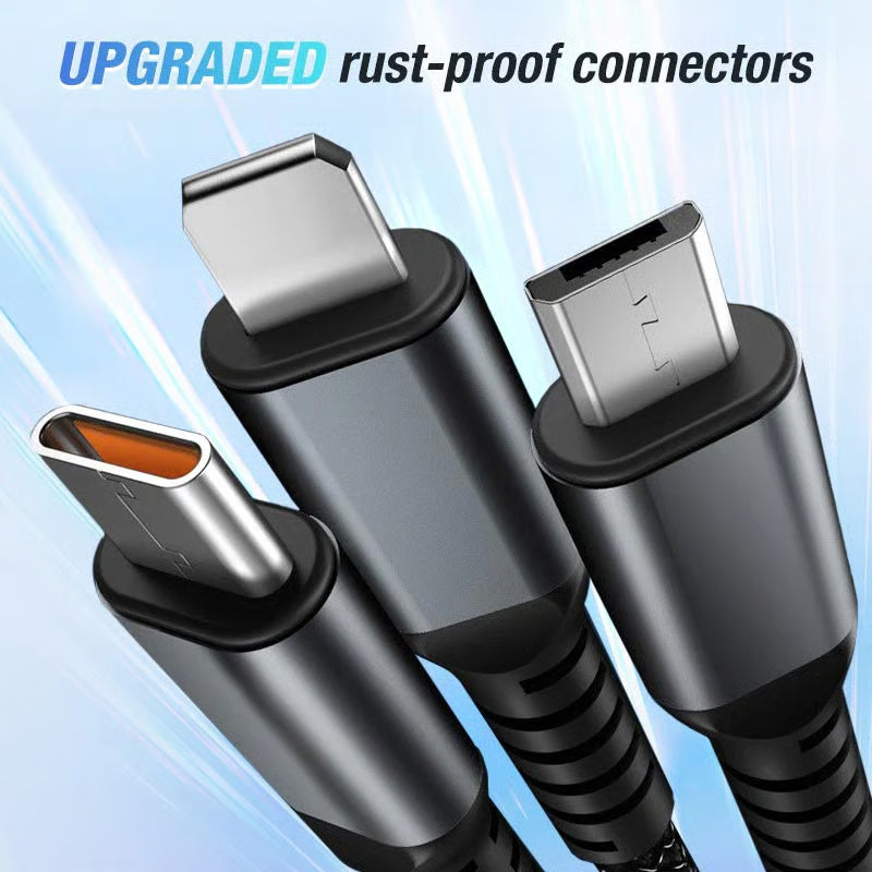 Light-Emitting 3-in-1 Super Fast Charging Cable
