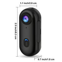 Wearable Necklace 1080P Thumb Action Camera with Spring Clip