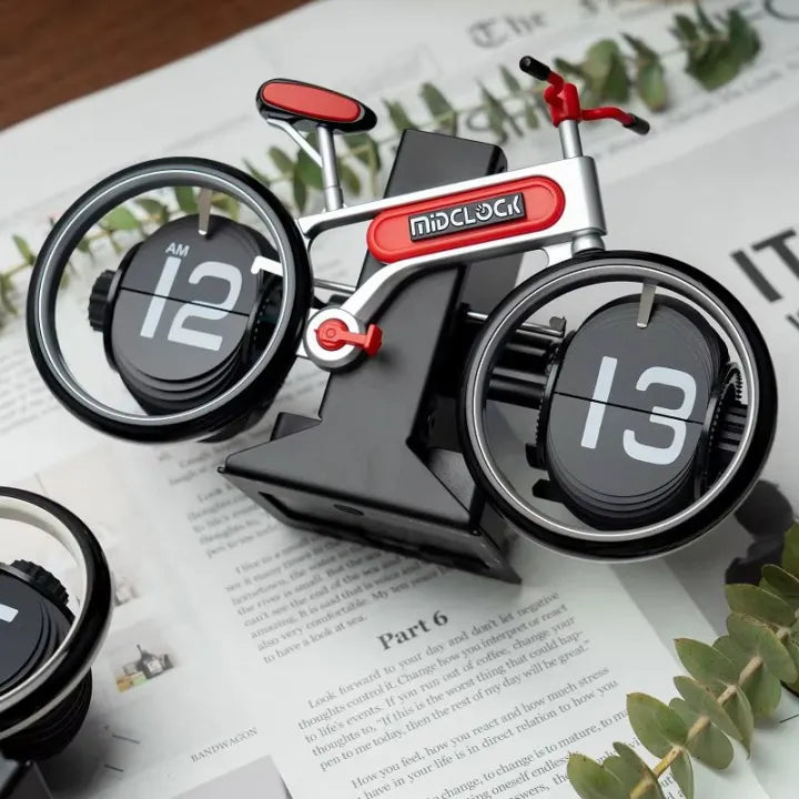 Unique Bicycle-Shaped Flip Clock