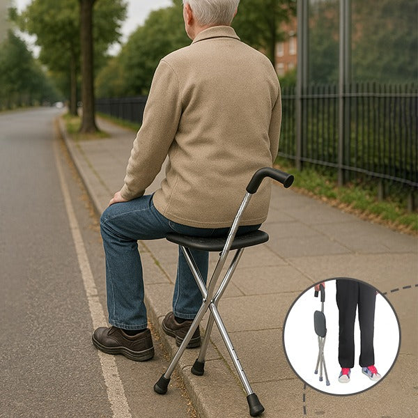 Folding walking stick