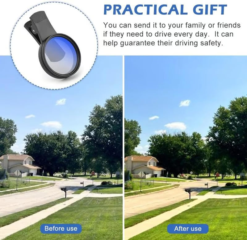 52mm Clip-on CPL Phone Camera Lens Filter Kit