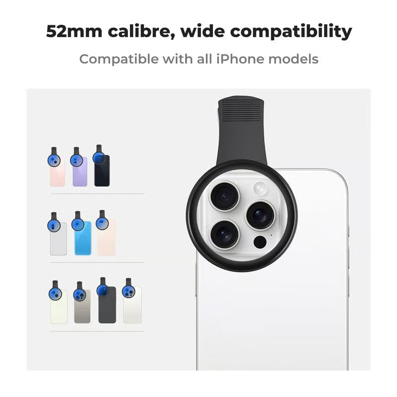 52mm Clip-on CPL Phone Camera Lens Filter Kit