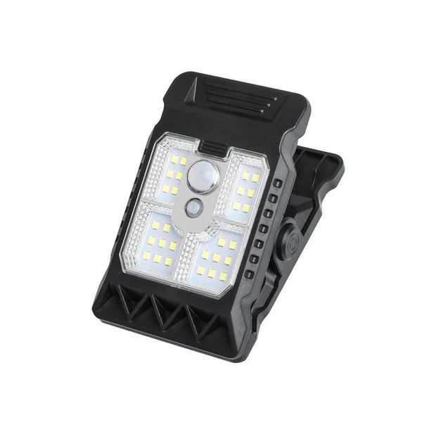Solar clip light with motion sensor