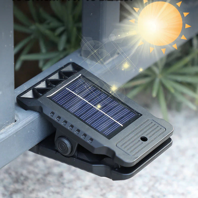Solar clip light with motion sensor