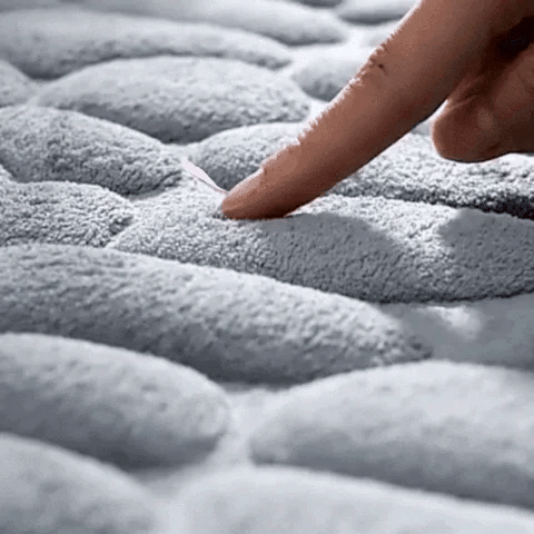 Cobblestone Embossed Bathroom Bath Mat