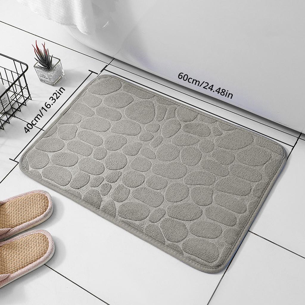 Cobblestone Embossed Bathroom Bath Mat