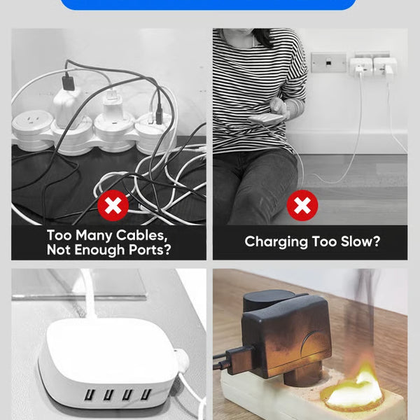 65W Multi-Port Fast Wall Charger