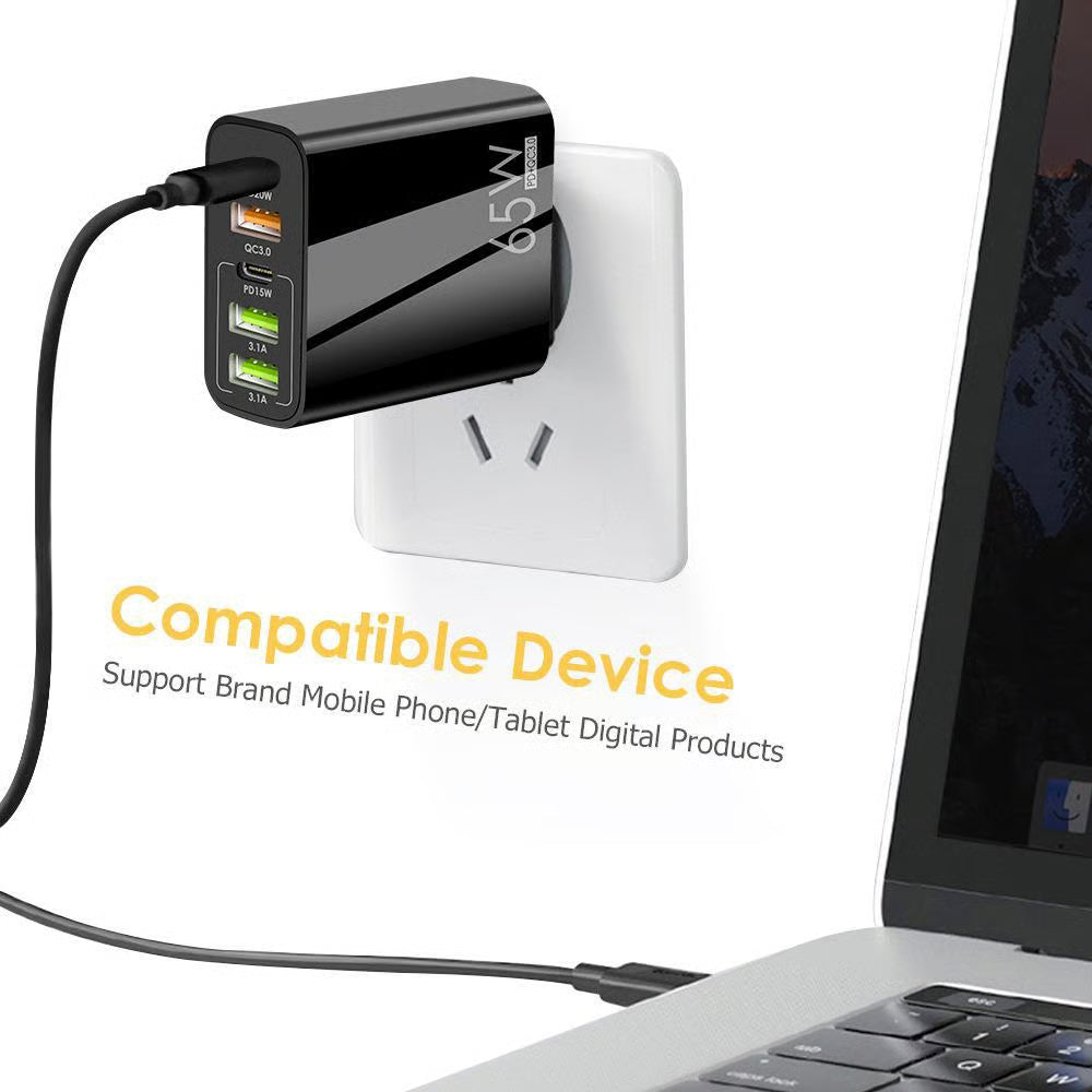 65W Multi-Port Fast Wall Charger