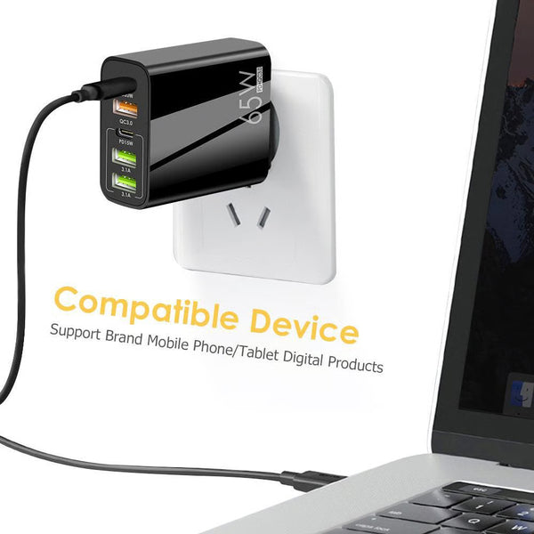 65W Multi-Port Fast Wall Charger