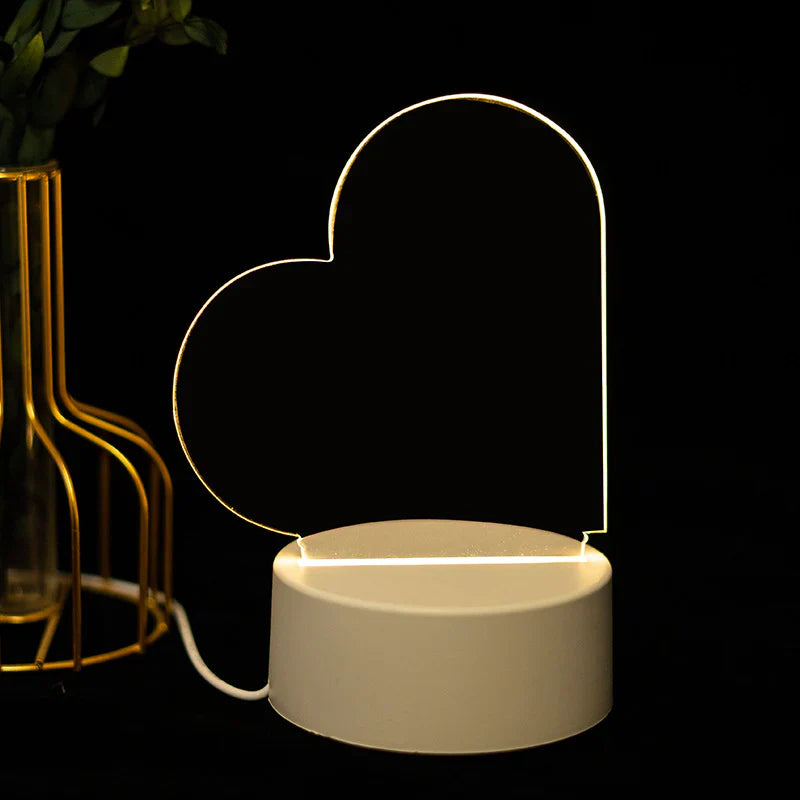 Acrylic Rectangle Writing Pad Table Lamp With Pen