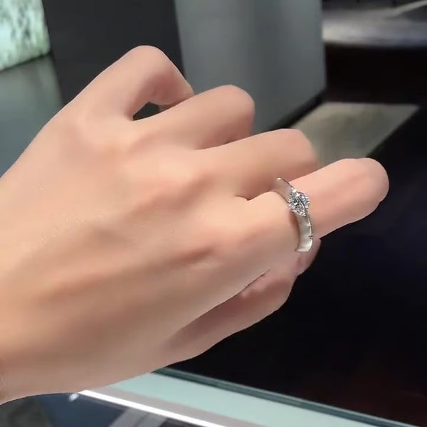 S925 Sterling Silver Cosmic Stellar Rotatable Diamond Ring