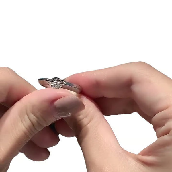 S925 Sterling Silver Cosmic Stellar Rotatable Diamond Ring