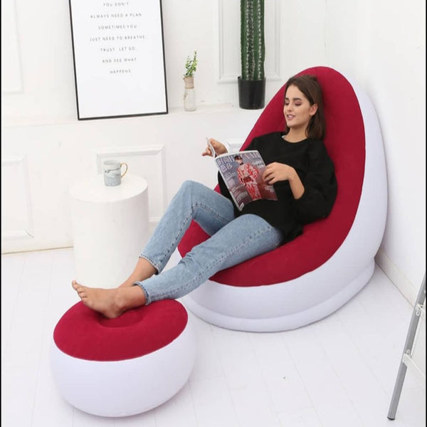 Inflatable Lounge Chair with footrest