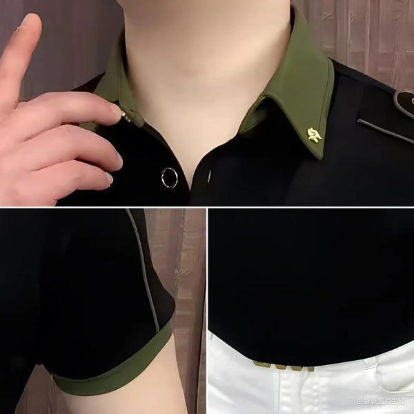 Men’s Comfortable Short Sleeve Lapel Top