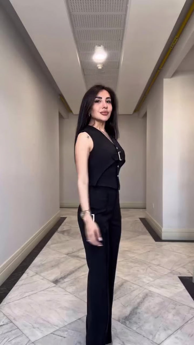 Women's V-neck Casual Suit