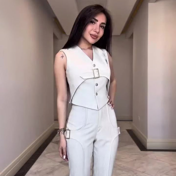Women's V-neck Casual Suit