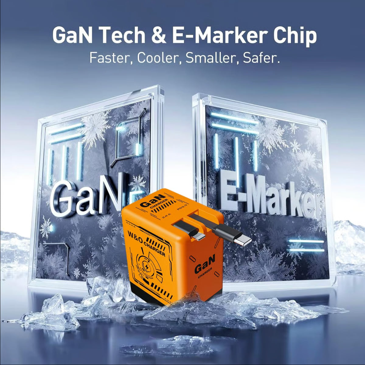 🔥W&O 2-in-1 GaN Fast Charger